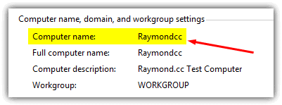 get computername from system properties