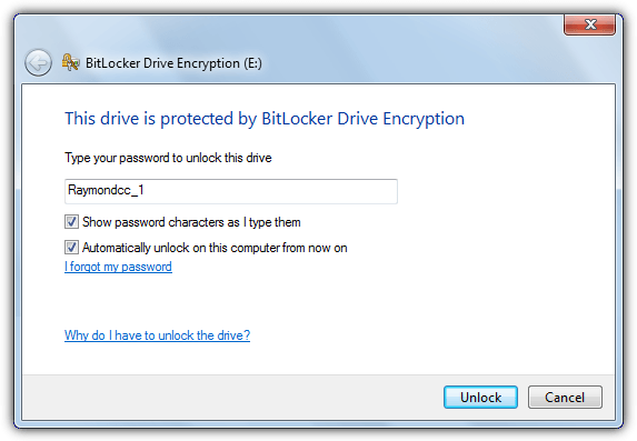 bitlocker drive encryption