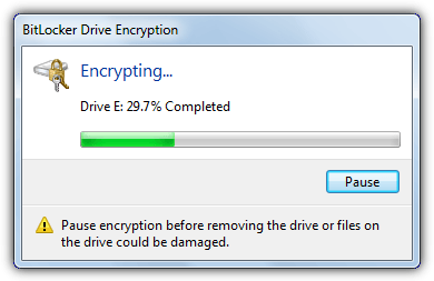 encrypt using bitlocker