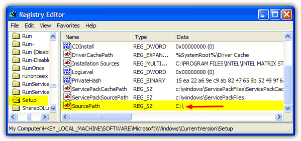 Windows SourcePath