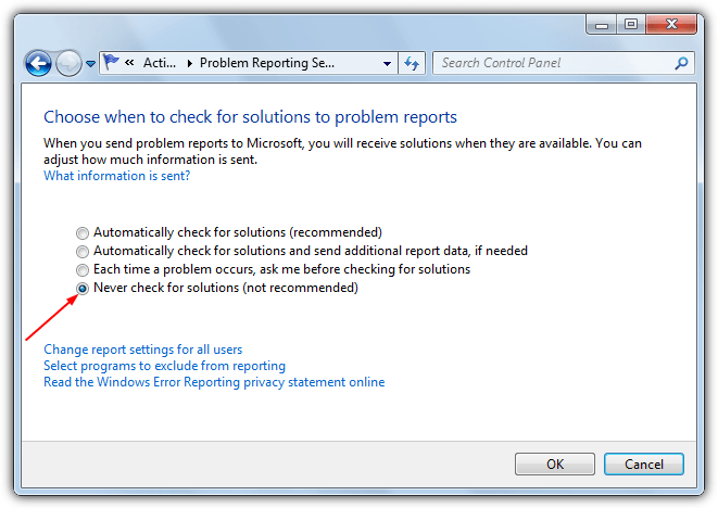 error reporting never check