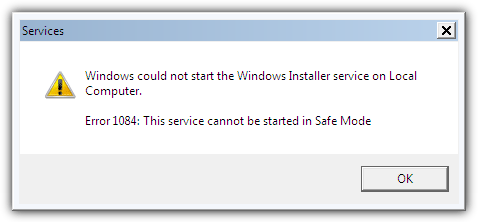 Windows could not start the Windows Installer service on Local Computer