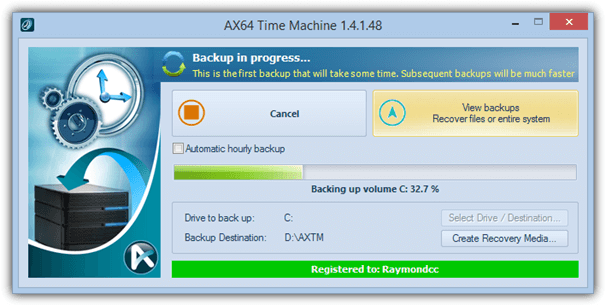 ax64 time machine