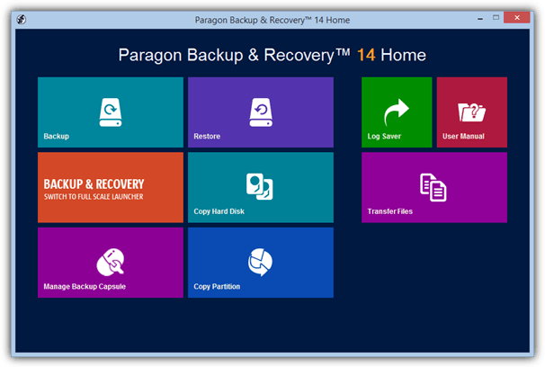 paragon backup and recovery