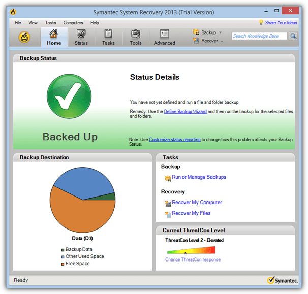 symantec system recovery desktop