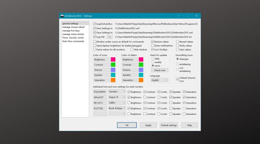 clickmonitor ddc user interface