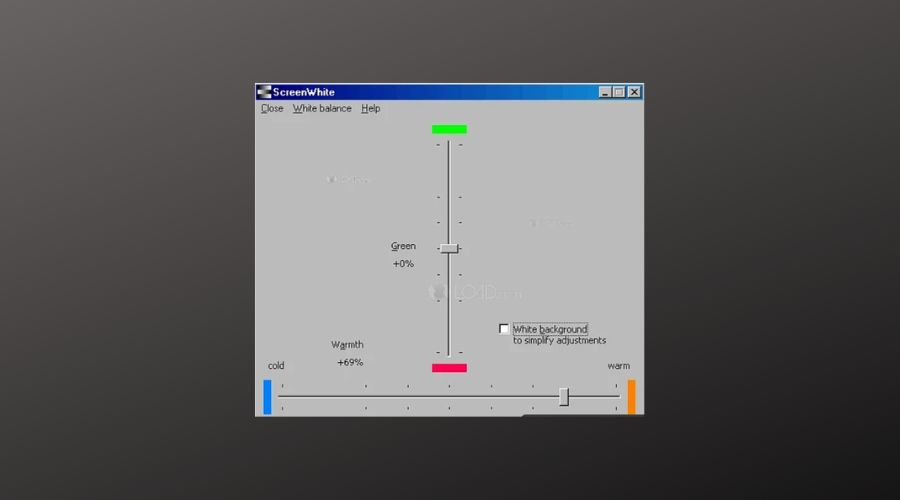 screenbright user interface