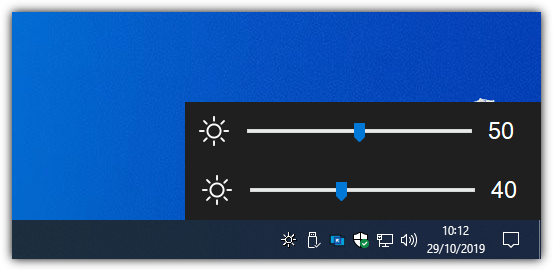 Win10 brightness slider