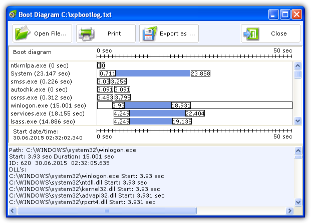 bootlog xp