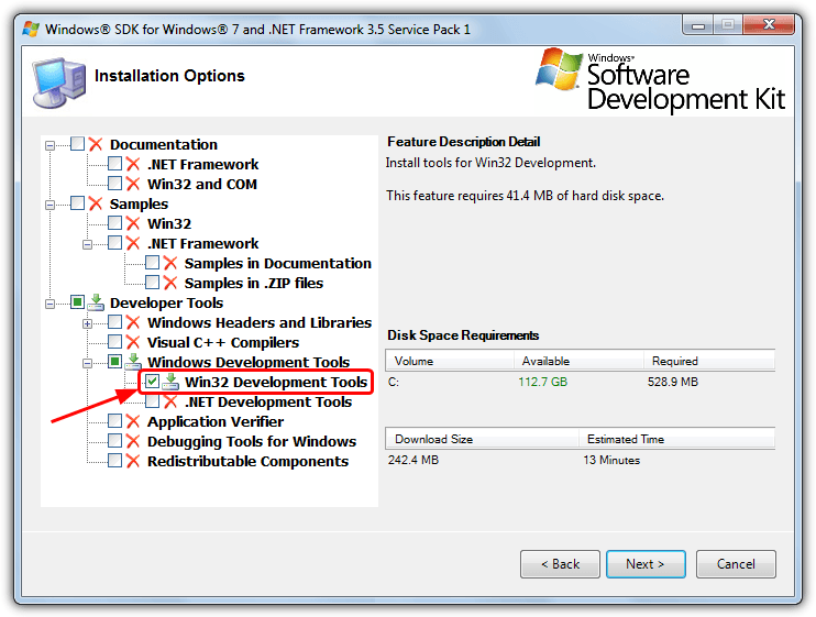 windows 7 sdk install