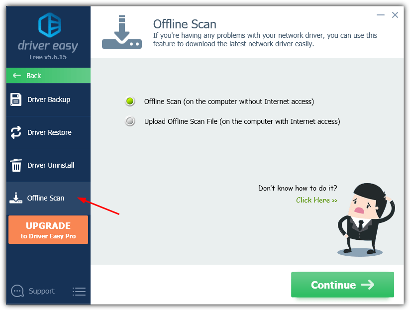 Drivereasy offline scan 1