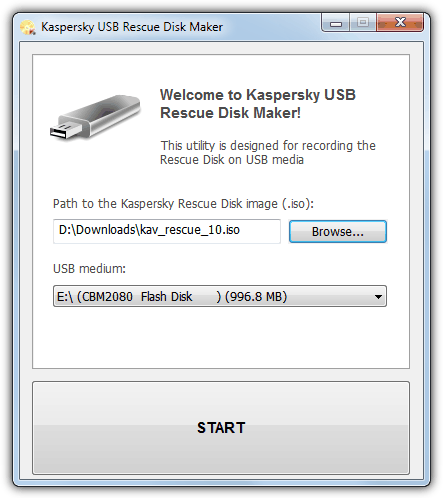 Kaspersky USB Rescue Disk Maker