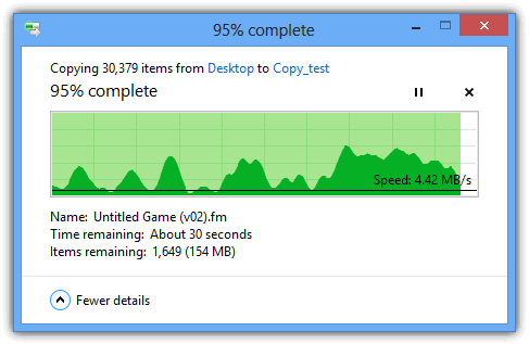 Windows 8 Copy Dialog Box