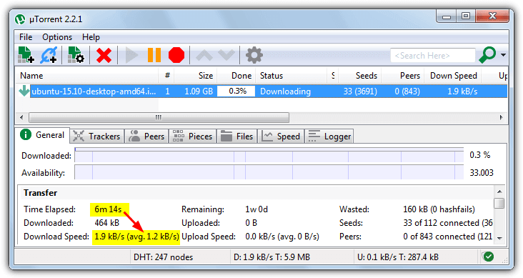 isp p2p throttling in utorrent