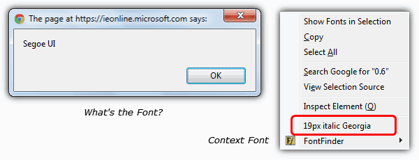 What the Font and Context Font