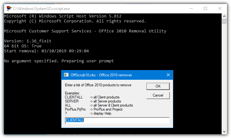 use offscrub vbscript