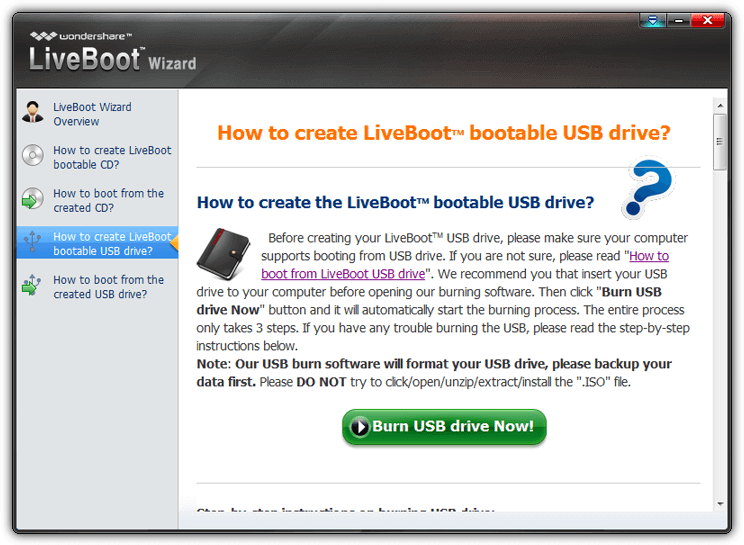 liveboot wizard