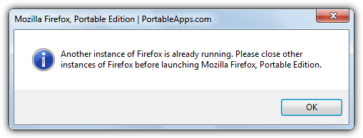 Another instance of Firefox is already running