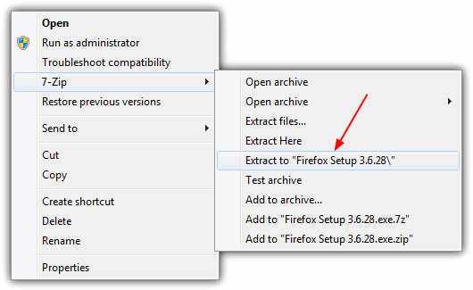 Extract to Firefox