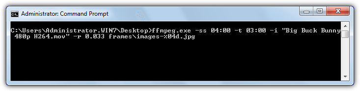 ffmpeg extract with times