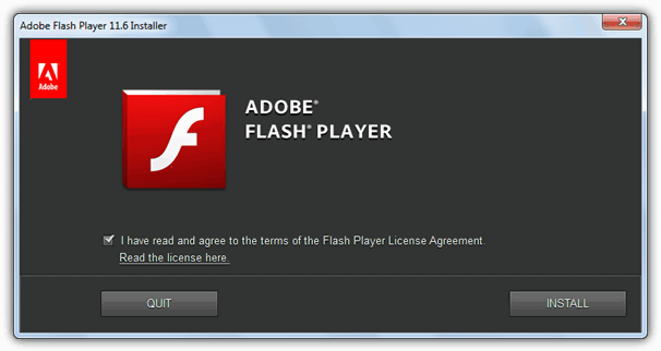 Adobe Flash Player installer