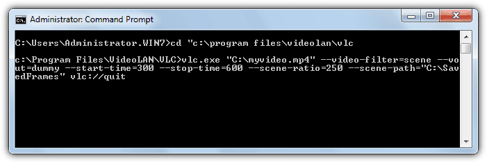 vlc save frames command line