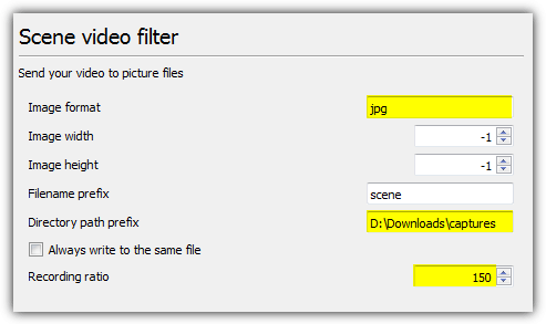 vlc scene video filter