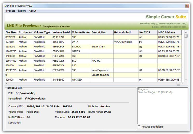 lnk file previewer