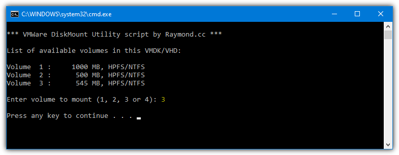 Raymondcc diskmount utility