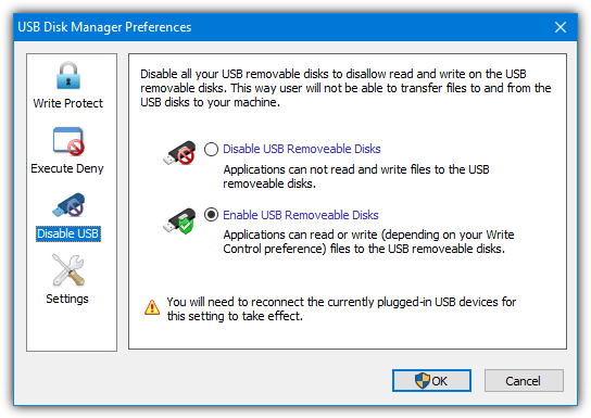 Usb disk manager disable drives