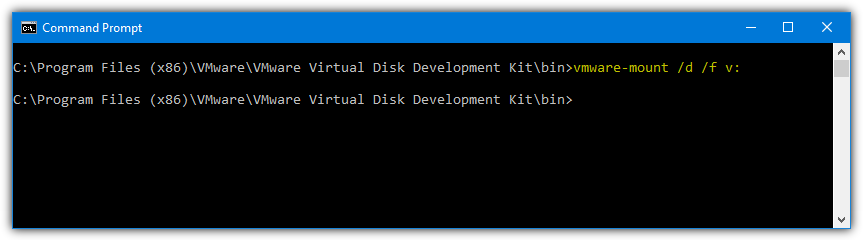 Vmware mount dismount volume