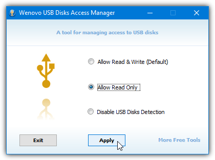 Wenovo usb disks access manager