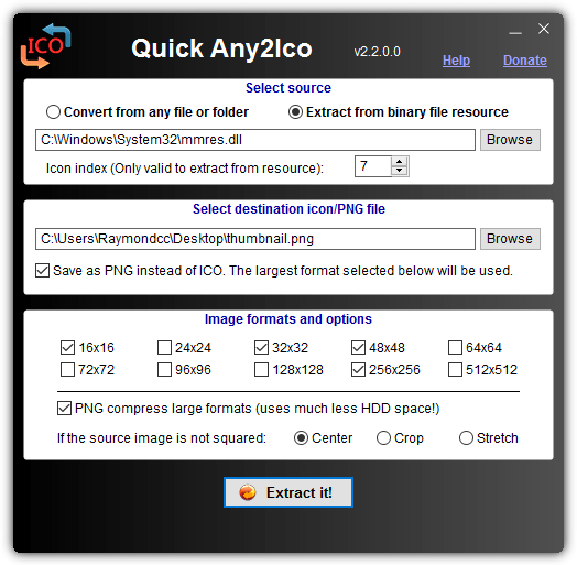 Quick Any2Ico