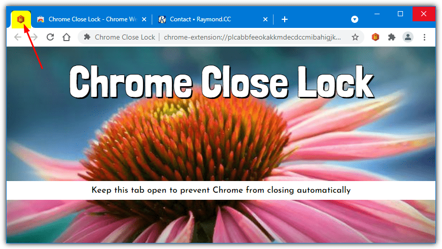 Chrome close lock