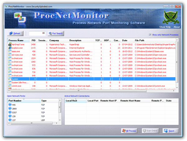 Proc Net Monitor