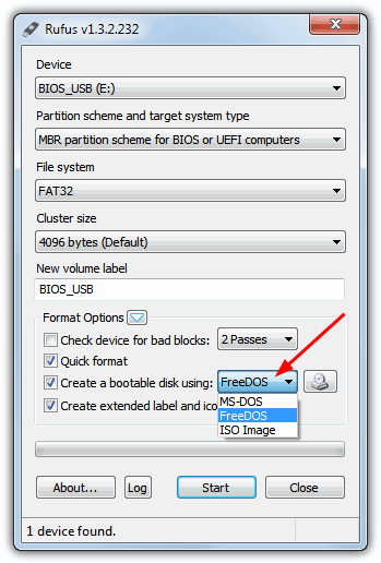 Rufus FreeDOS