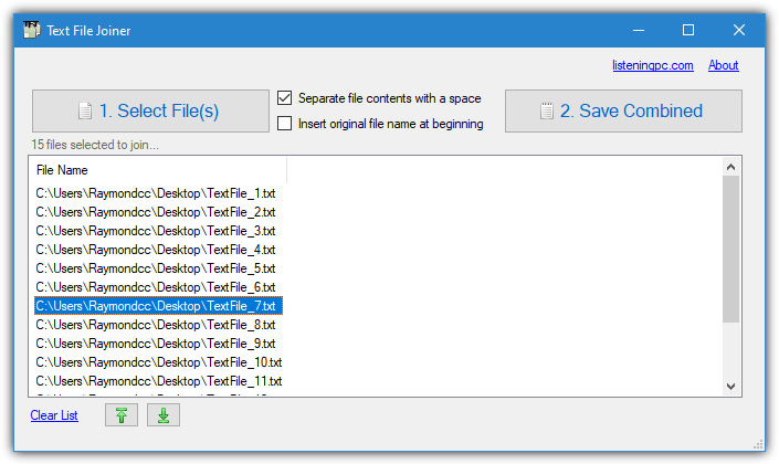 Text file joiner 1