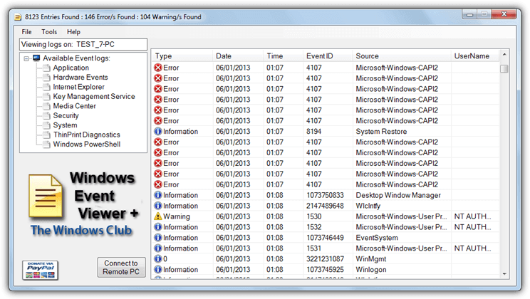 windows event viewer plus