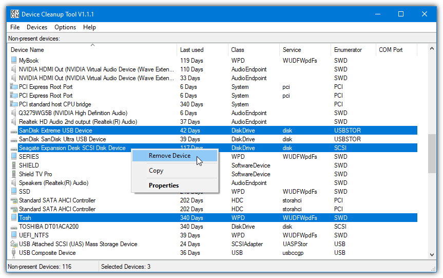 Device cleanup tool 1