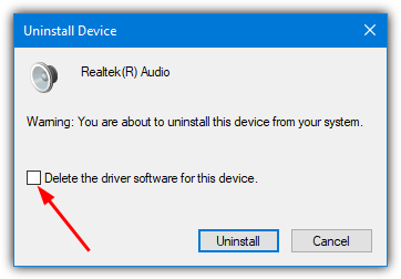 Device manager delete driver software