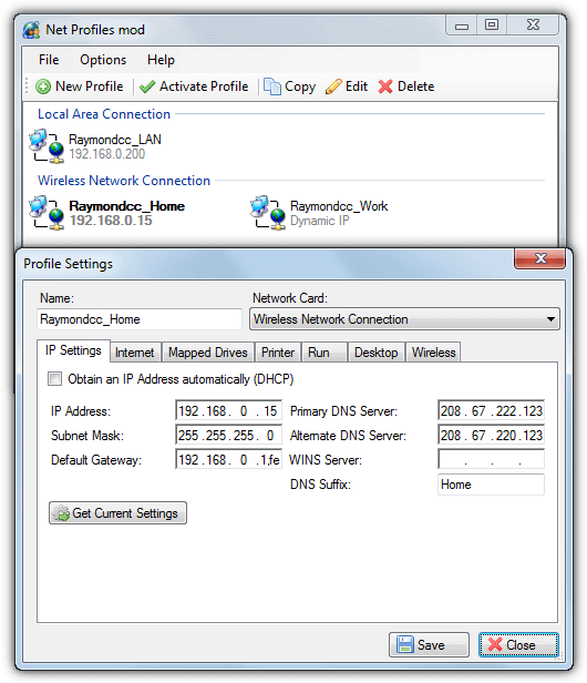 net profiles mod