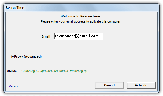 rescuetime login client