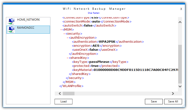 Wifi network backup manager