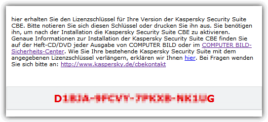 Kaspersky CBE license key