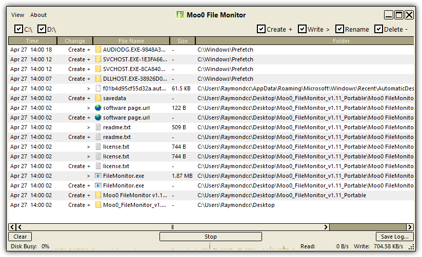Moo0 file monitor