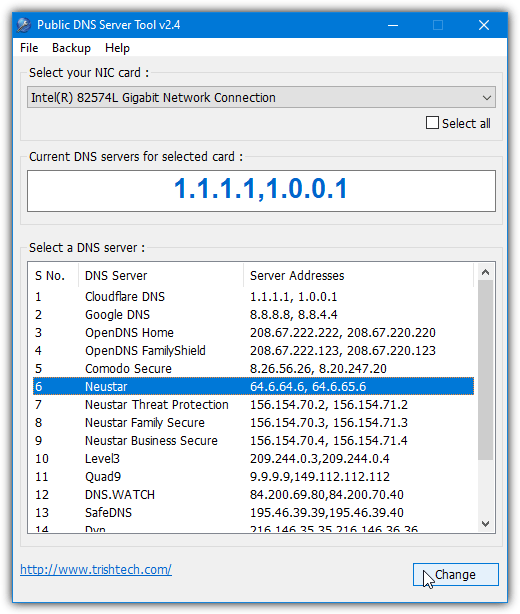 Public dns server tool 1