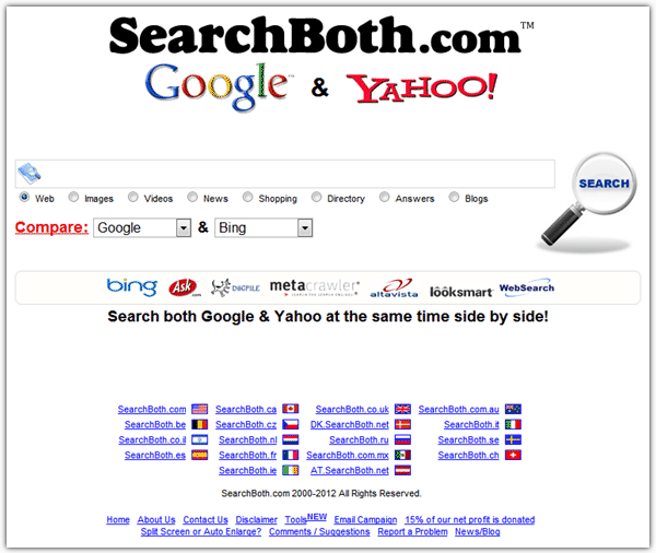 Search Multiple Search Engine