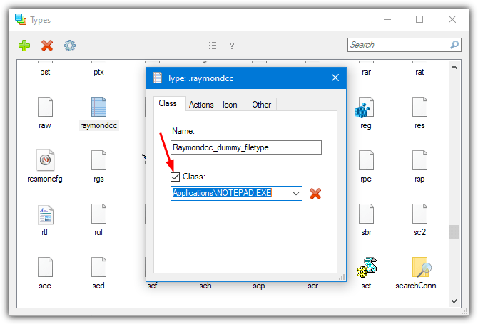 Types remove association