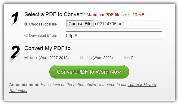 Wondershare Free PDF to Word Online Converter