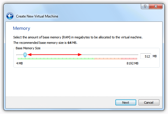 boot iso virtualbox memory